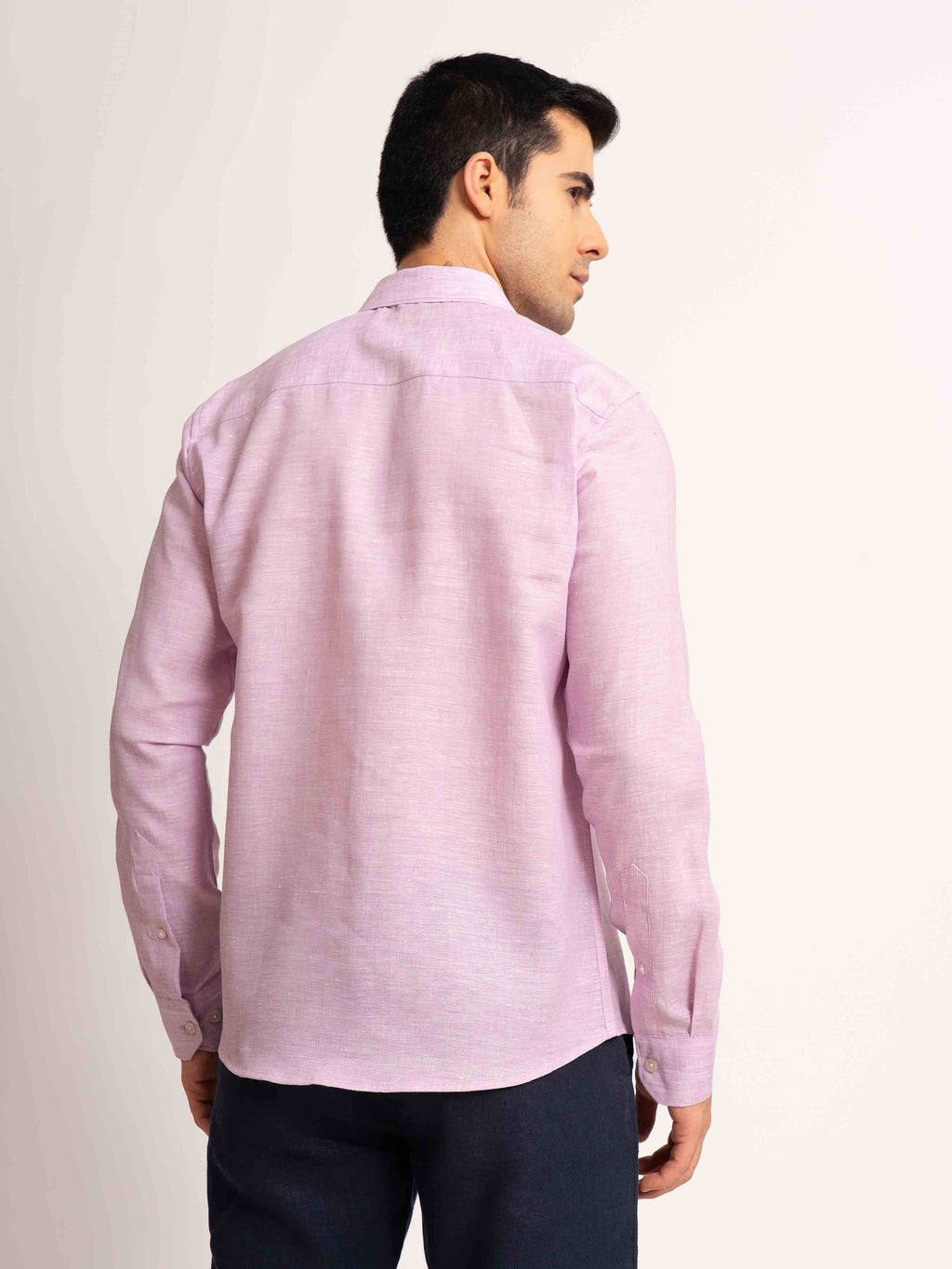 ST4U Men's Pure Linen Full Sleeve Shirt – Lilac