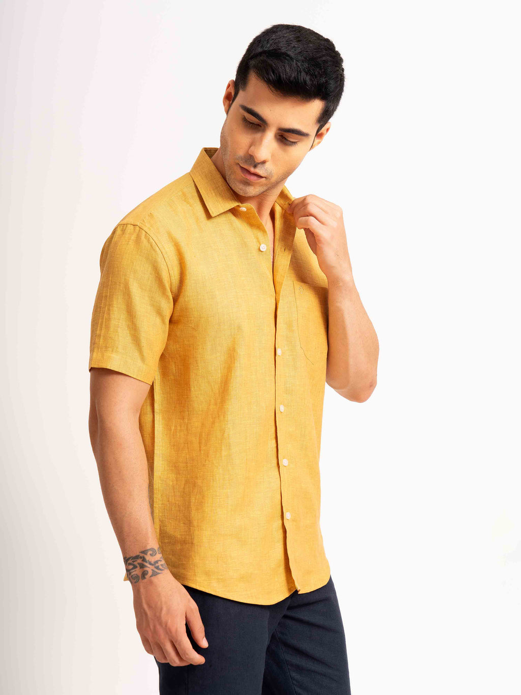 ST4U Men's Pure Linen Half Sleeve Shirt – Occar
