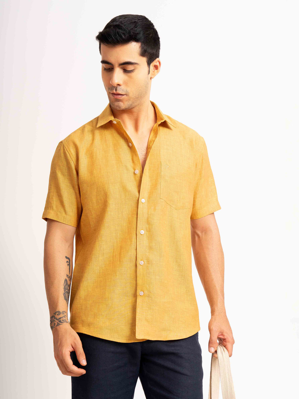 ST4U Men's Pure Linen Half Sleeve Shirt – Occar