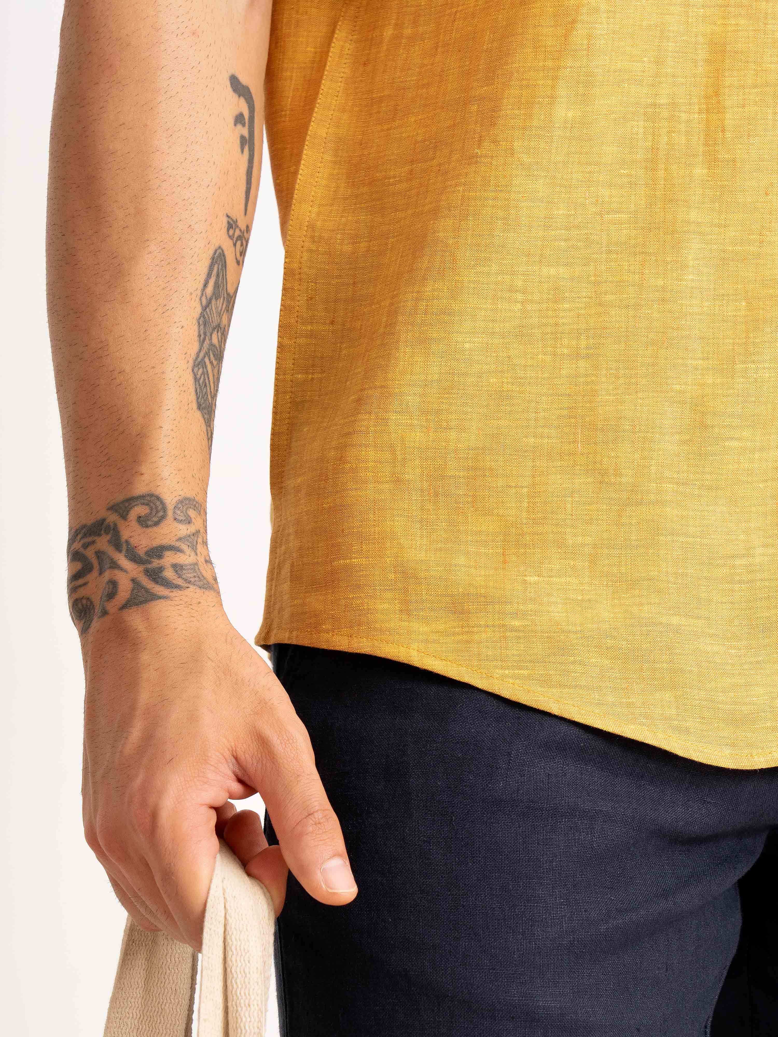 ST4U Men's Pure Linen Half Sleeve Shirt – Occar