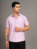 ST4U Men's Pure Linen Half Sleeve Shirt – Lilac