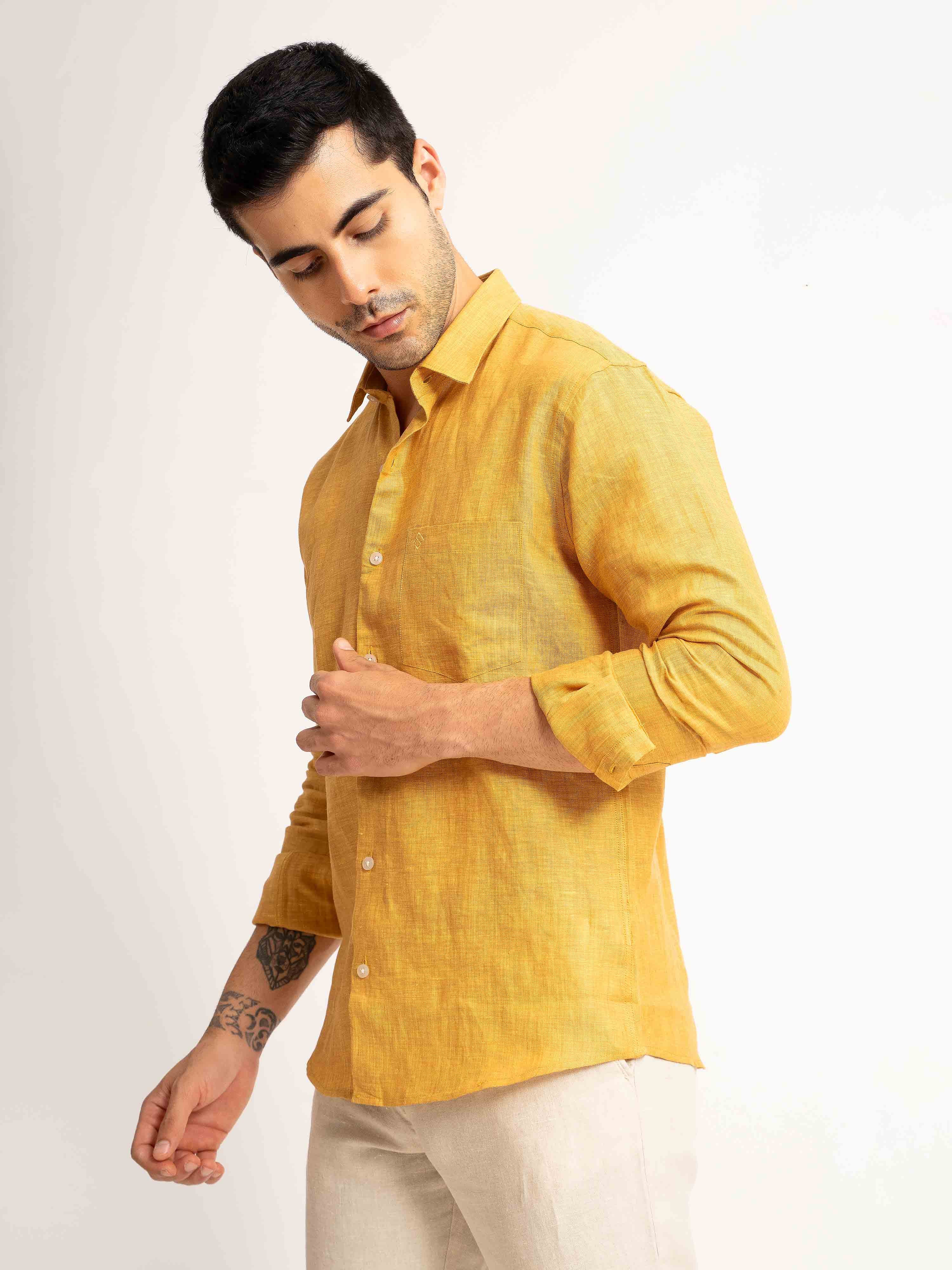 ST4U Men's Pure Linen Full Sleeve Shirt – Occar